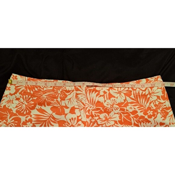 Palm Island Tropical Palm & Flower Printed Women's Floral Pink Shorts Size 8 - Picture 9 of 12